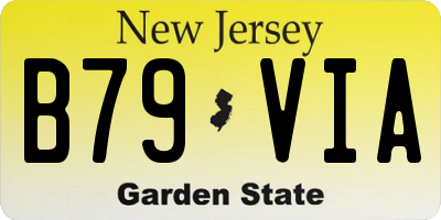 NJ license plate B79VIA
