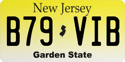 NJ license plate B79VIB