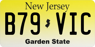 NJ license plate B79VIC