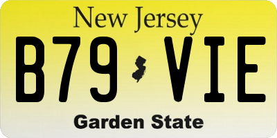 NJ license plate B79VIE