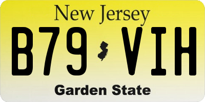 NJ license plate B79VIH