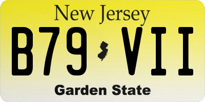 NJ license plate B79VII