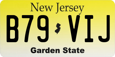 NJ license plate B79VIJ