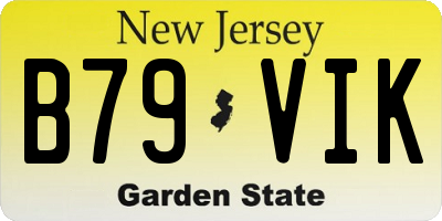NJ license plate B79VIK