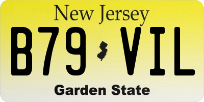 NJ license plate B79VIL