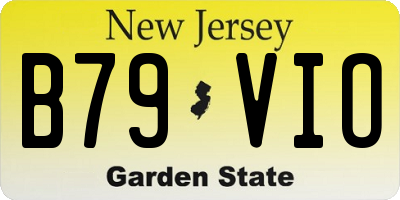 NJ license plate B79VIO