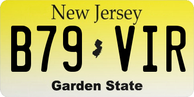 NJ license plate B79VIR