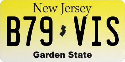 NJ license plate B79VIS