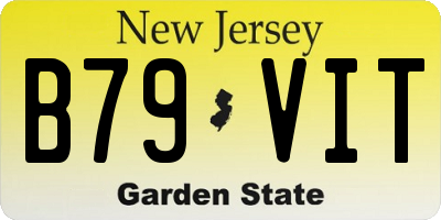 NJ license plate B79VIT