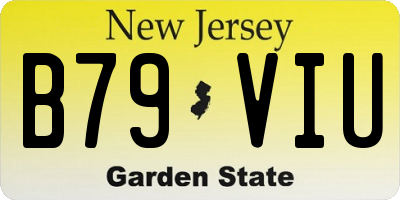 NJ license plate B79VIU