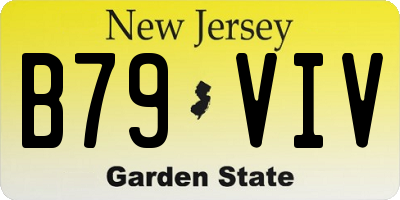 NJ license plate B79VIV