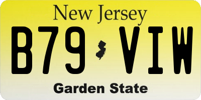 NJ license plate B79VIW