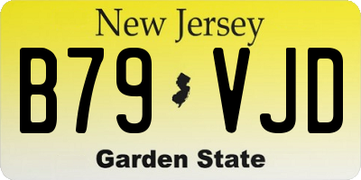 NJ license plate B79VJD