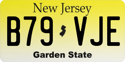 NJ license plate B79VJE