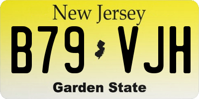 NJ license plate B79VJH