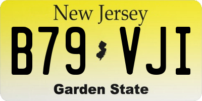 NJ license plate B79VJI