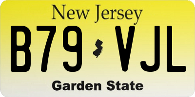 NJ license plate B79VJL