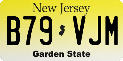 NJ license plate B79VJM