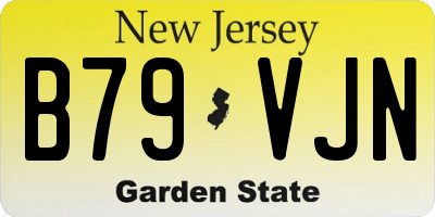NJ license plate B79VJN