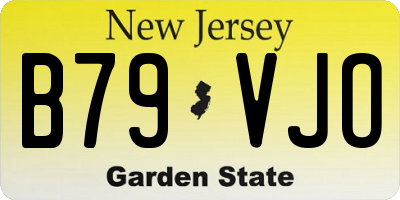 NJ license plate B79VJO