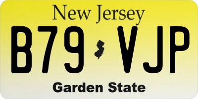 NJ license plate B79VJP