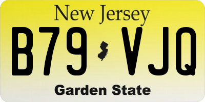 NJ license plate B79VJQ