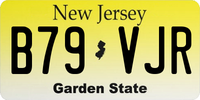 NJ license plate B79VJR