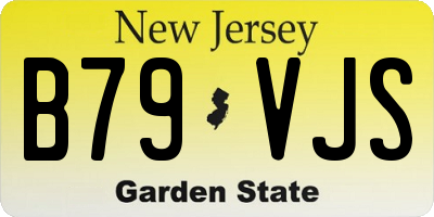 NJ license plate B79VJS