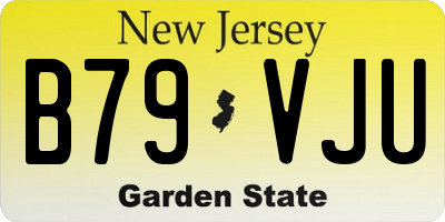NJ license plate B79VJU