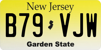 NJ license plate B79VJW