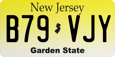 NJ license plate B79VJY