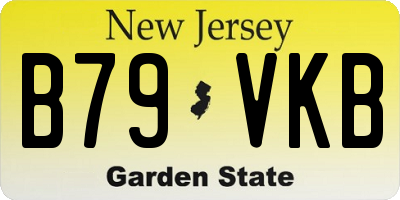 NJ license plate B79VKB