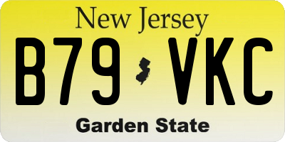 NJ license plate B79VKC