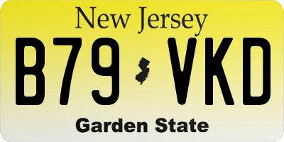 NJ license plate B79VKD