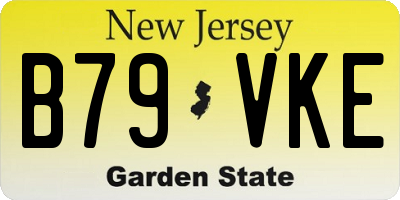 NJ license plate B79VKE