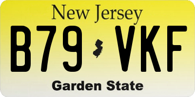 NJ license plate B79VKF