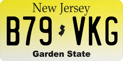 NJ license plate B79VKG
