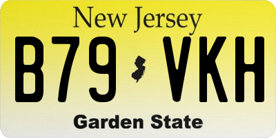 NJ license plate B79VKH
