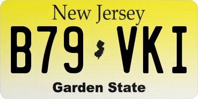 NJ license plate B79VKI