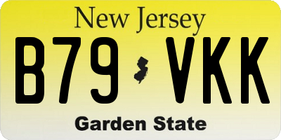 NJ license plate B79VKK