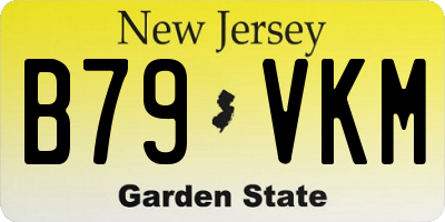 NJ license plate B79VKM