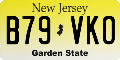 NJ license plate B79VKO