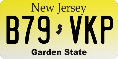 NJ license plate B79VKP