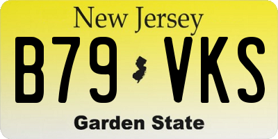 NJ license plate B79VKS