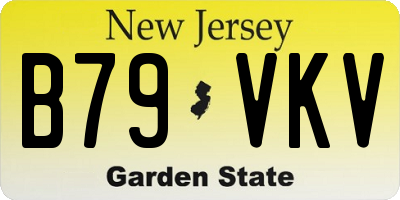 NJ license plate B79VKV