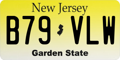 NJ license plate B79VLW