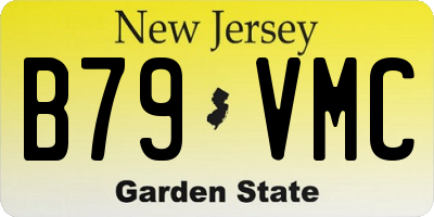 NJ license plate B79VMC