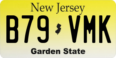NJ license plate B79VMK