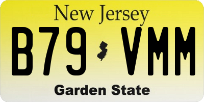NJ license plate B79VMM