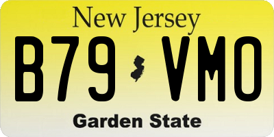 NJ license plate B79VMO